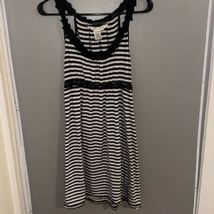 Black and white striped dress in size small!
